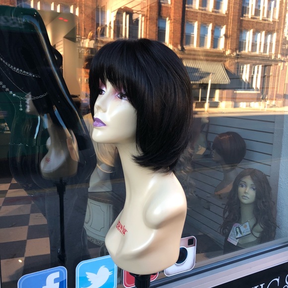 Wig black bob Alopecia Hairloss Fulllace New Wig - Picture 6 of 8